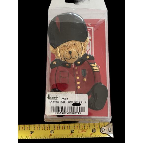 London Pottery Busby Bear Tea Bag Tidy Harrods Dept Store London 55010 NIB - Picture 4 of 4
